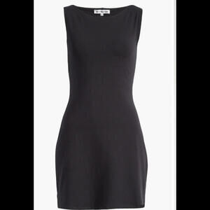 NEW Reformation Nataly Sleeveless Organic Cotton Minidress in Black M  #2850